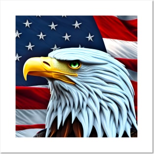 American Patriotic American Bald Eagle Posters and Art